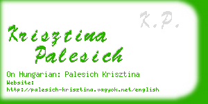 krisztina palesich business card